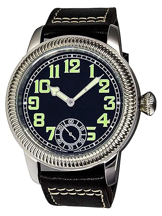 PARNIS 2178 Herrenuhr Handaufzug lumineszierende Armbanduhr Ø44mm 316L-Edelstahl Kalbslederd Saphirglas Seagull ST36 Markenuh