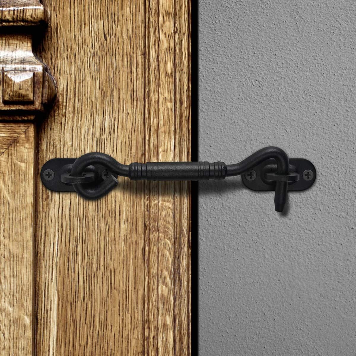 2 pack cabin hook door latch hook and eye latch lock for