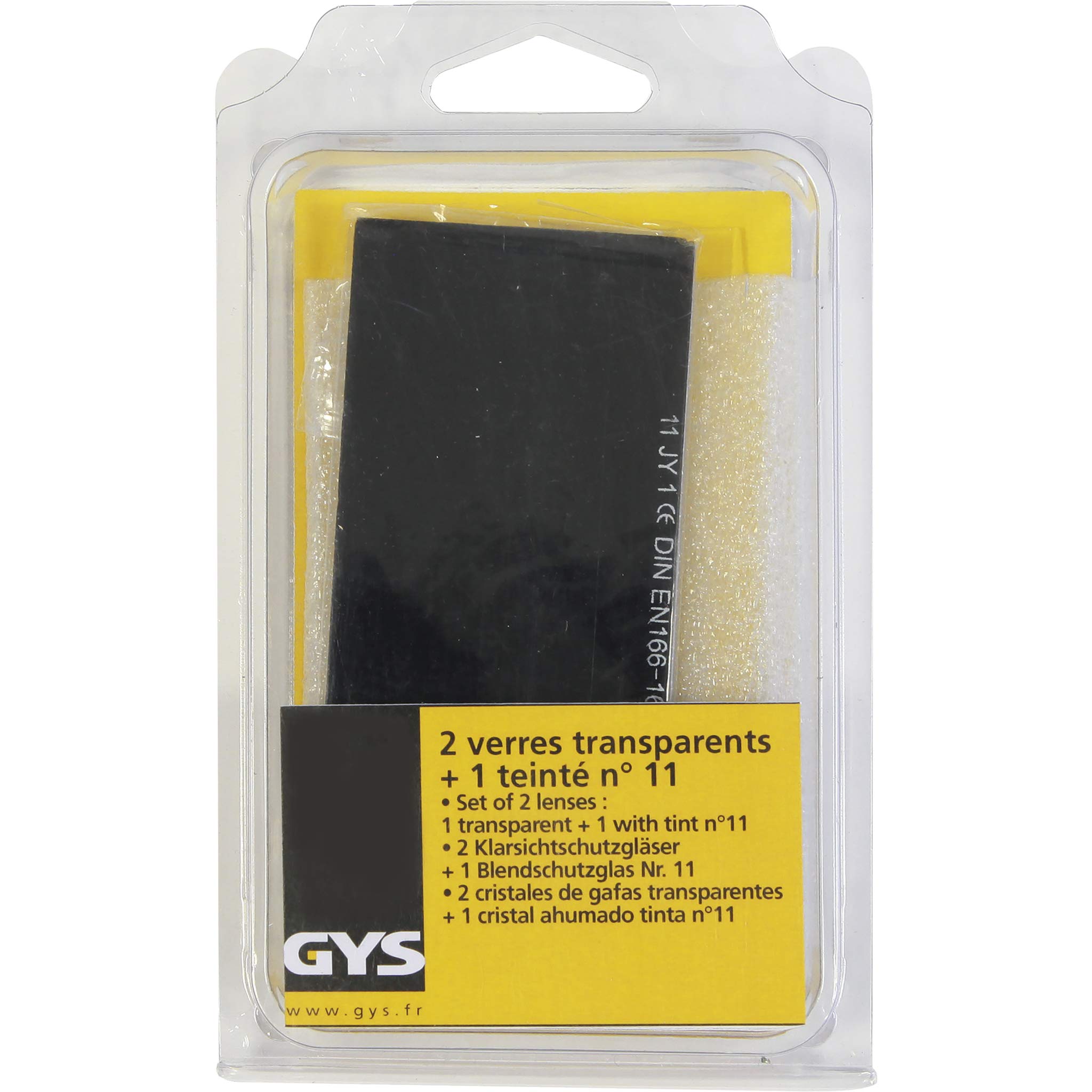 GYS - 2 White and 1 blacktransparent Lenses (105x50) - Shade 11