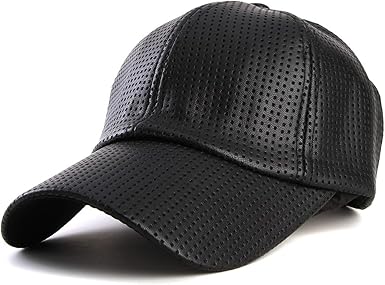faux leather cap