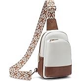 SENDEFN Sling Bag For Women Chest Bag With Two Zipper Pockets Crossbody Shoulder Bags Backpack Fanny Pack Travel Purse