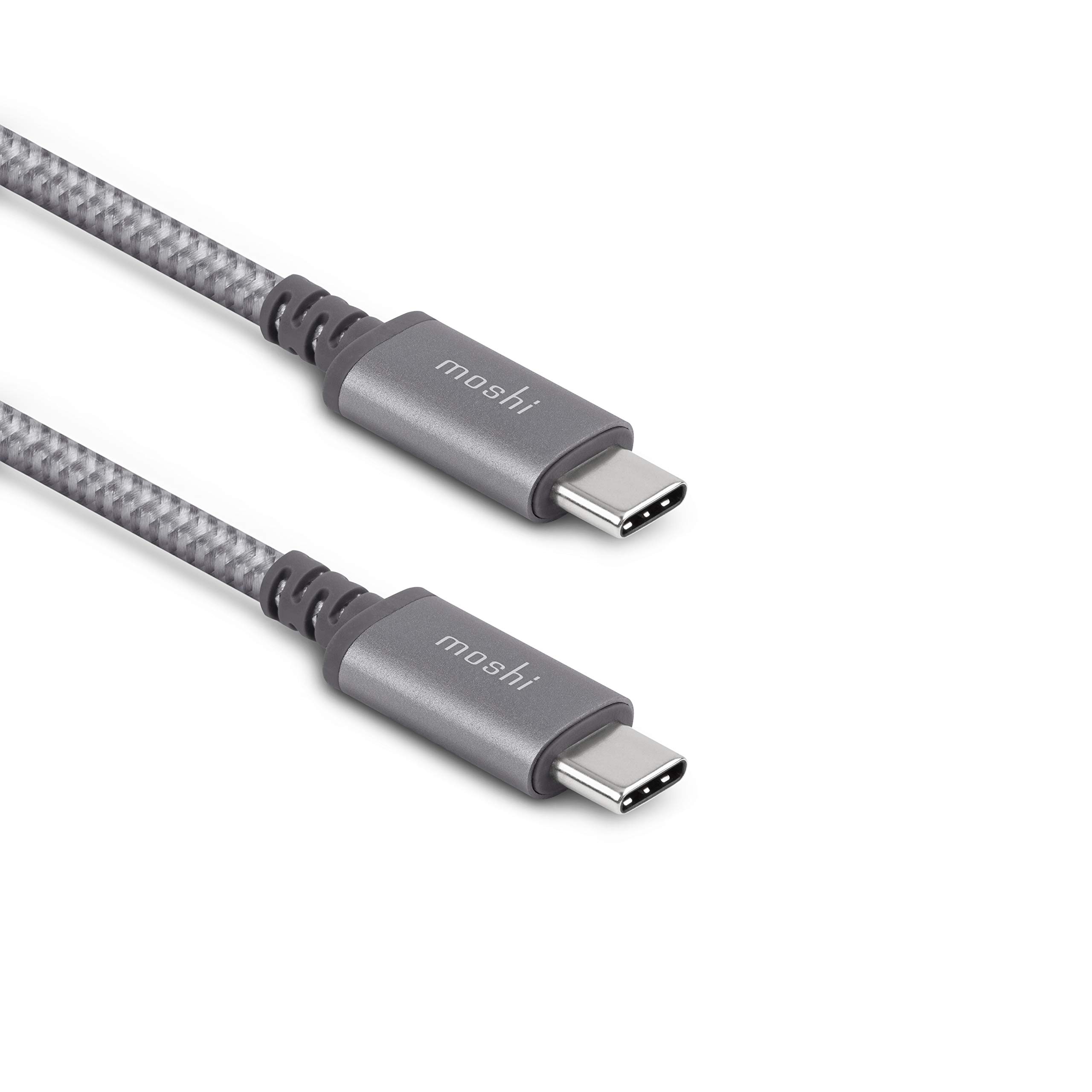 Moshi Integra Durable Braided Charge/Sync Cable - USB-C to USB-C (Titanium Gray)