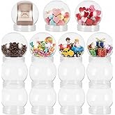 BESTOYARD 15 Pack Snow Globes with Screw Off, 2.75 X 2.36 Inch DIY Clear Plastic Water Jar Make Your Own Globe for HER Valentine Holiday Crafts Christmas Home Decoration