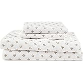 4 Piece Full Bed Sheets Set | Full Bed Sheets &ndash; Light Weight, Soft Breathable Sheets | Brushed Cotton Rich Blend | Secure-Fit, Wrinkle Resistant, Durable, Easy Care Bed Sheets | Comfy Sheets | White