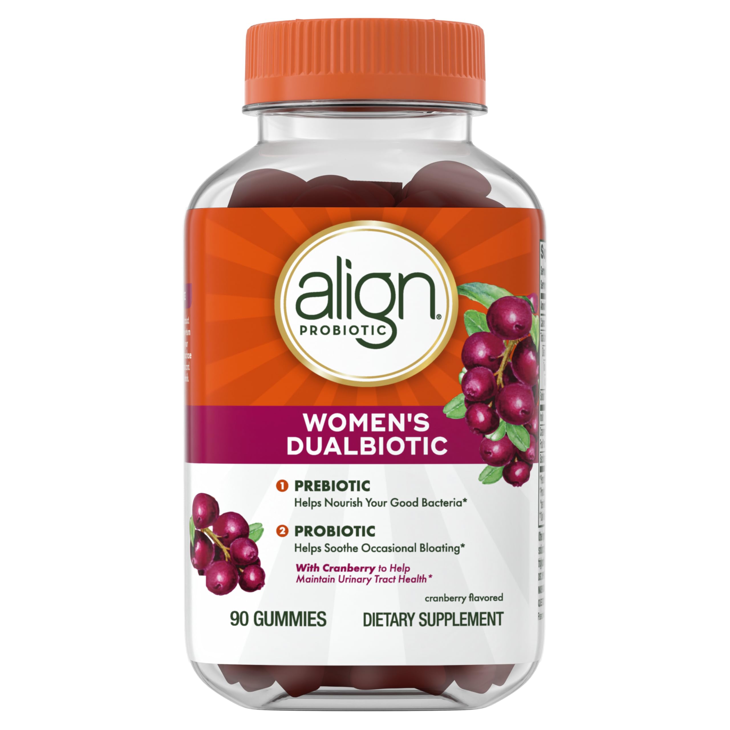 Align Probiotic, Women’s Dualbiotic Gummies, Cranberry Flavor, 90ct Image Align Probiotic, Women’s Dualbiotic Gummies, Cranberry Flavor, 90ct Image
