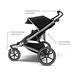 Thule Urban Glide 2 Jogging Stroller, Black/Silver