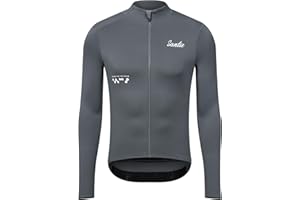 Santic Men's Cycling Jersey Winter Thermal Pro Long Sleeve Fleece Cycling Jacket with 3 Pockets