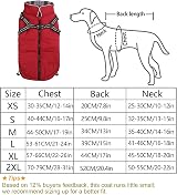 Babepet Warm Waterproof Reflective Dog Coat Harness Vest XXL Red view 6