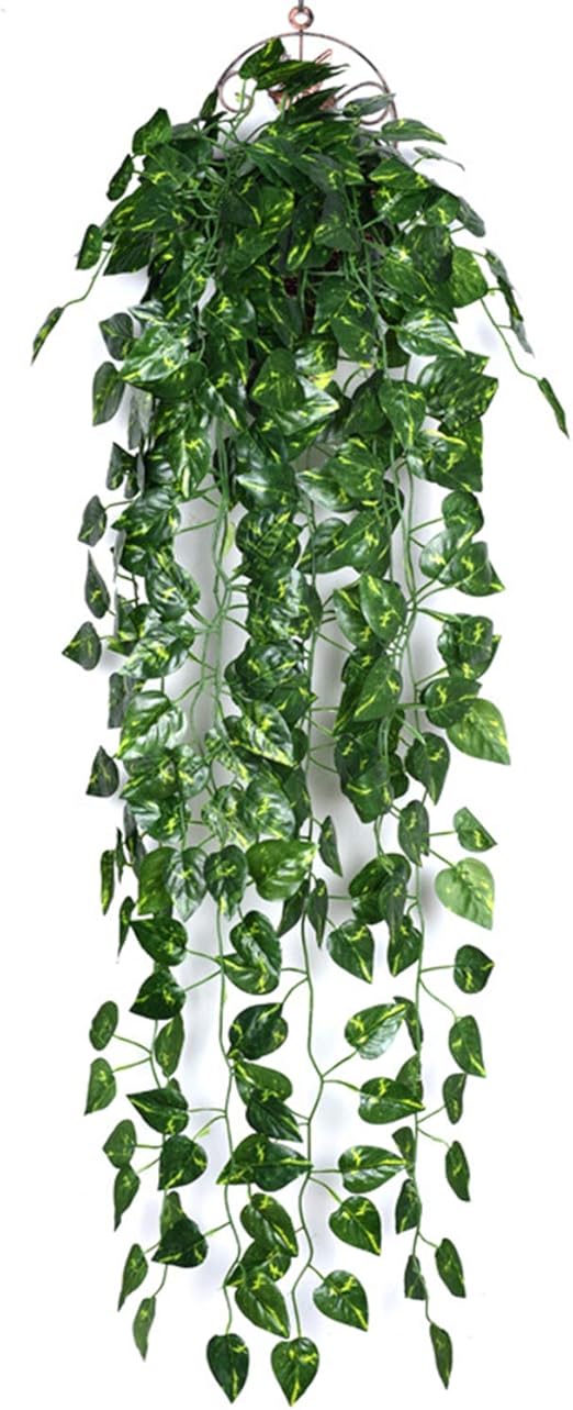 MJARTORIA 1/2 Pack Artificial Hanging Vines Plants Hanging Pot Basket