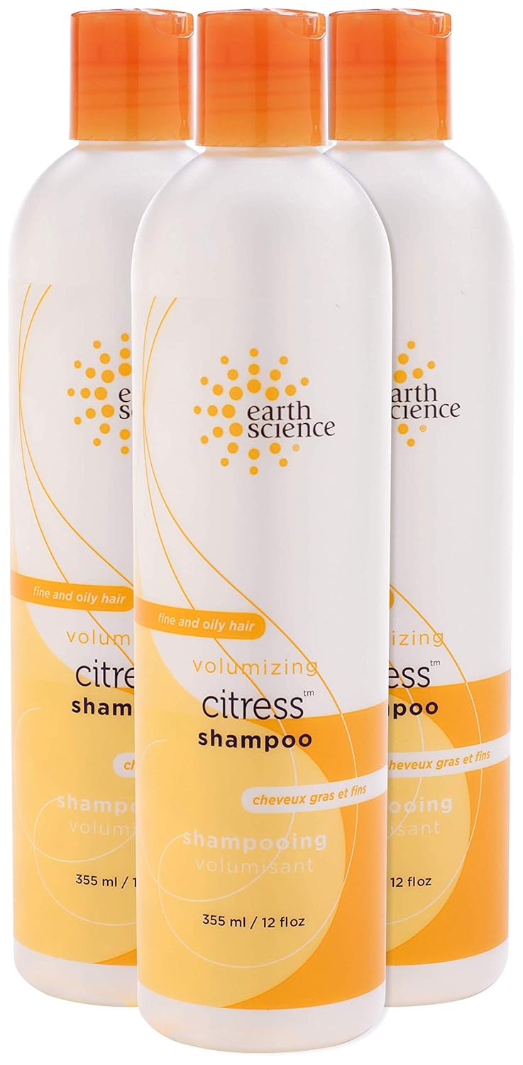 EARTH SCIENCE - Citress: Volumizing Citrus Shampoo for Fine and Oily Hair (3pk, 12 oz.)
