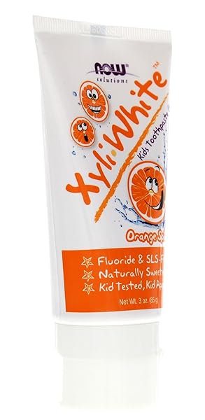 NOW SOLUTIONS XYLIWHITE ORANGE SPLASH TOOTHPASTE GEL FOR KIDS, 3-OUNCE