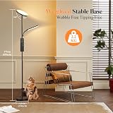 LUCKEA LED Uplighter Floor Lamp 2700K-6500K Remote Touch 42W view 6