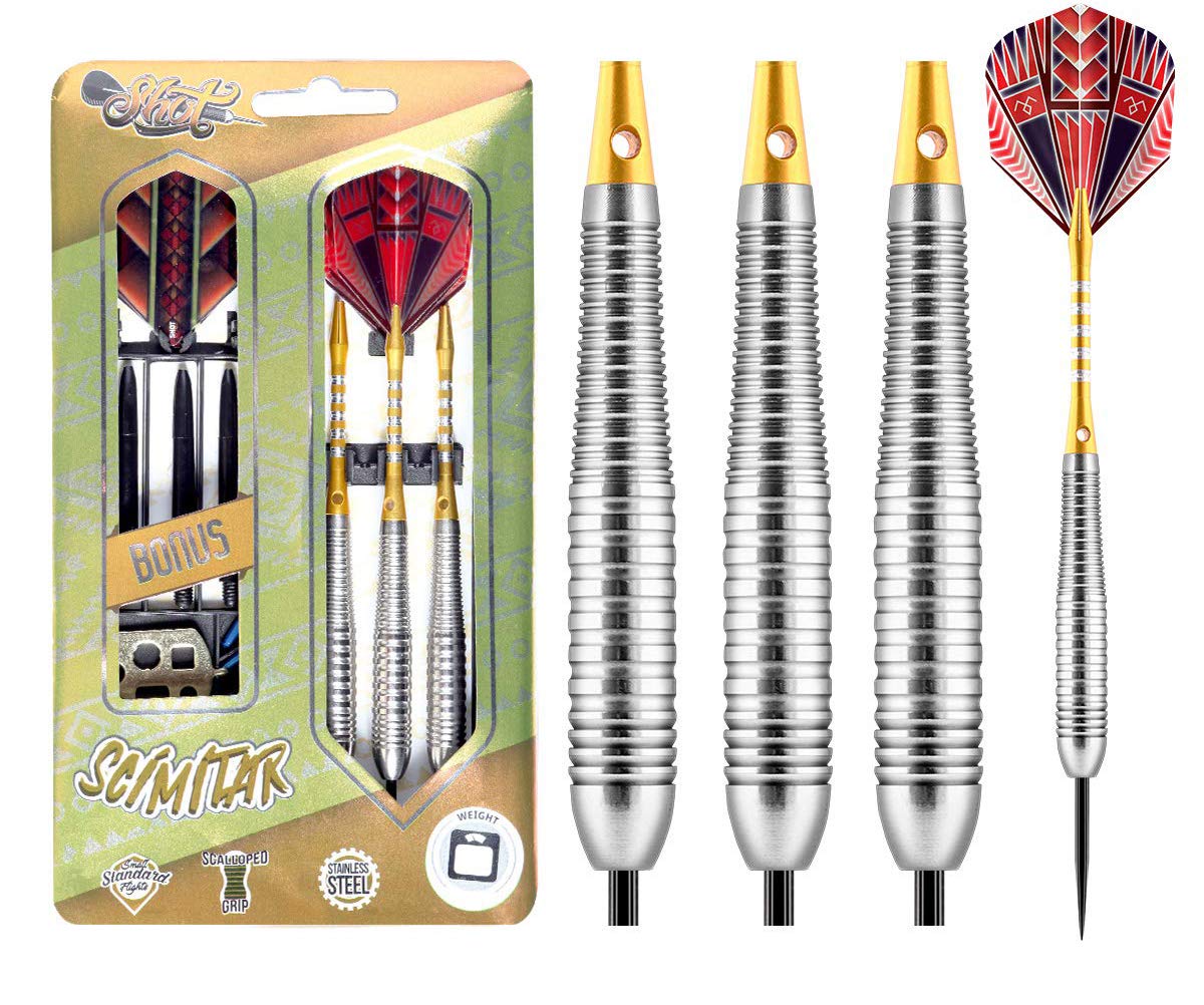 Shot! Steel Tip Dart by Darts-Scimitar Steel Tip Dart Stainless Steel Barrel