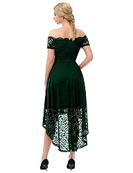 Dressystar Women's Lace Cocktail Dress Hi-Lo Off