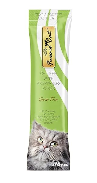 FUSSIE CAT CHICKEN WITH VEGETABLES PUREE – 0.5 OUNCE TUBES