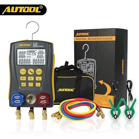 Juego de manómetros de refrigeración, manómetro digital HVAC ...