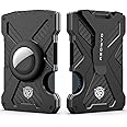 Oaridey AirTag Wallet (No AirTag) with Money Clip, Slim Wallet with AirTag Holder, Minimalist Wallet for Men, Carbon Fiber Wallet, RFID Blocking, Holds 15 Cards, Ultra-Thin Tactical Wallet- Black