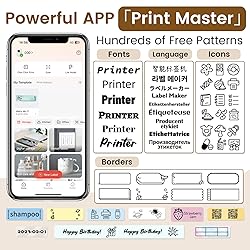 Phomemo D30 Label Maker with 3 Tapes, Bluetooth