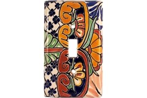 FINE CRAFTS IMPORTS Single Toggle Mantel Talavera Switch Plate