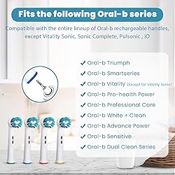 GENKENT 4 Pack Replacement Toothbrush Heads