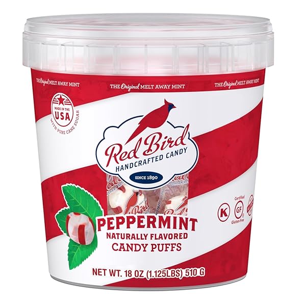 RED BIRD SOFT PEPPERMINT CANDY, INDIVIDUALLY WRAPPED, GLUTEN...