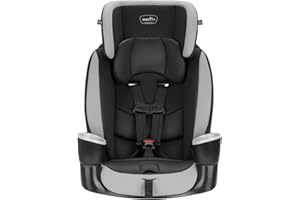 Evenflo High-Back Booster Car Seat with Harness, 22 to 110lbs, Maestro Sport, Granite Gray