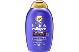 OGX Thick & Full + Biotin & Collagen Volumizing Shampoo, Nutrient-Infused Hair Shampoo with Vitamin B7 Biotin Gives Hair Volume & Body for 72+ Hours, Sulfate-Free Surfactants, 13 fl. oz