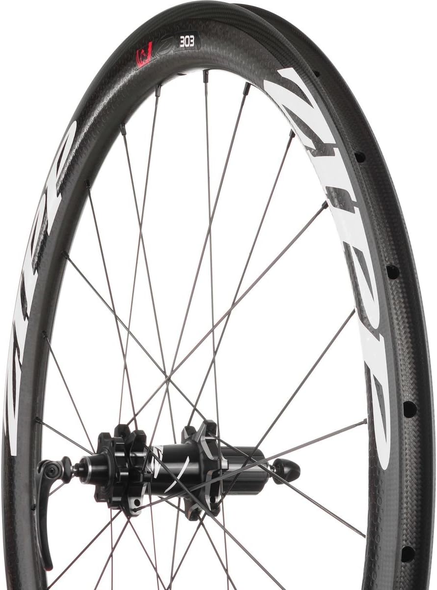 Zipp 303 Carbon Clincher Disc Brake V2 77D Front 24 Spokes Decal (Special Order) Wheel - Black