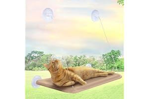 OFKP Cat Hammock Bed, Hanging Pet Bed Seat, Cat Window Perch with 4 Suction Cups, Window Sill Holder