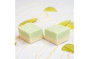 VALLEY FUDGE & CANDY Valley Fudge Key Lime Fresh Artisan Fudge Bar, Real Butter, Gourmet Summer Candy, Half Pound Package