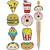 8Pcs Silicone Focal Beads for Pens – Premium Soft, Durable Beads for Custom Pen Making, DIY Craft Projects, and Personalization – Assorted Colors and Designs (Food)