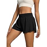 MCEDAR Running Shorts for Women High Waisted with Liner Athletic Shorts Quick Dry Workout Shorts