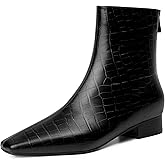 Beauty Cry Women's Booties Low Heel Square Toe Ankle Boots