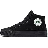 PF Flyers 1993 Kids Black High Top Sneakers, Original Canvas Athletic Shoe, Unisex Kids All Black Shoes