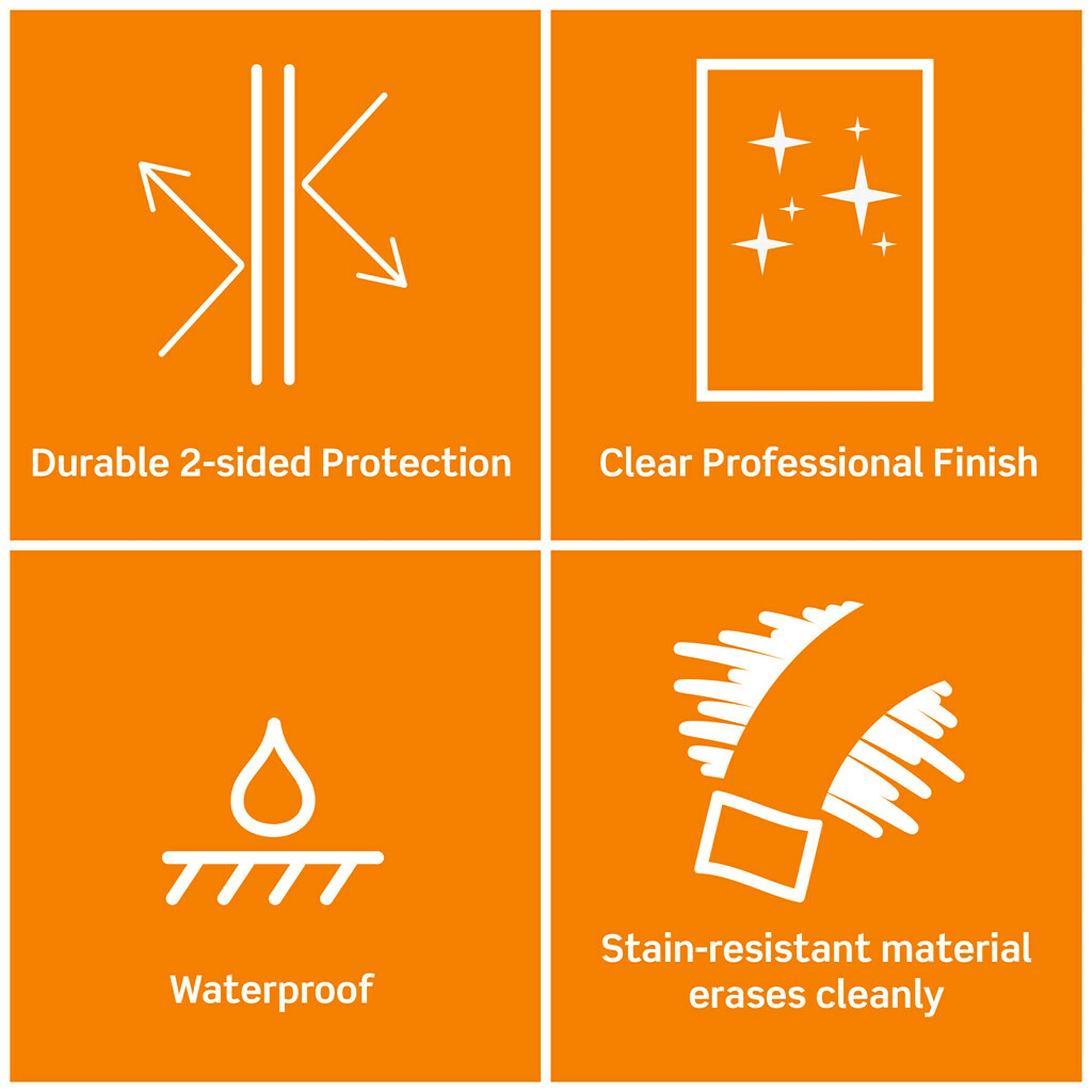 Scotch Dry Erase Thermal Laminating Pouches, 50-Pack, Works with Dry Erase Markers, Reuseable Worksheets, Calendars, Checklists, 8.9 x 11.4 Inches, Letter Size, Clear Professional Finish (TP3854-50DE)