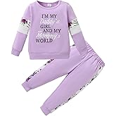 YALLET Toddler Girl Clothes 2pcs Fall Winter Outfits Little Girls Sweatshirts+ Pants Set Baby Sweatsuit Clothing 1-6 Years
