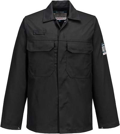 Portwest Bizweld FR Welding Jacket BIZ2 Black XL Flame Resistant Coat
