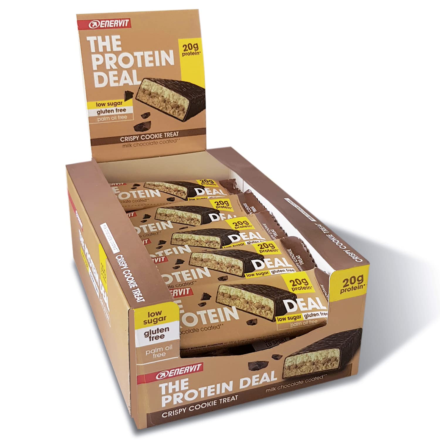 Enervit The Protein Deal Bar (Crispy Cookie Treat, Box of 25 Bars)