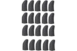 Levemolo 20pcs Gaming Sleeve Controller Finger Thumb Pads Sweat Breathable Finger Cover Reusable Mobile Game