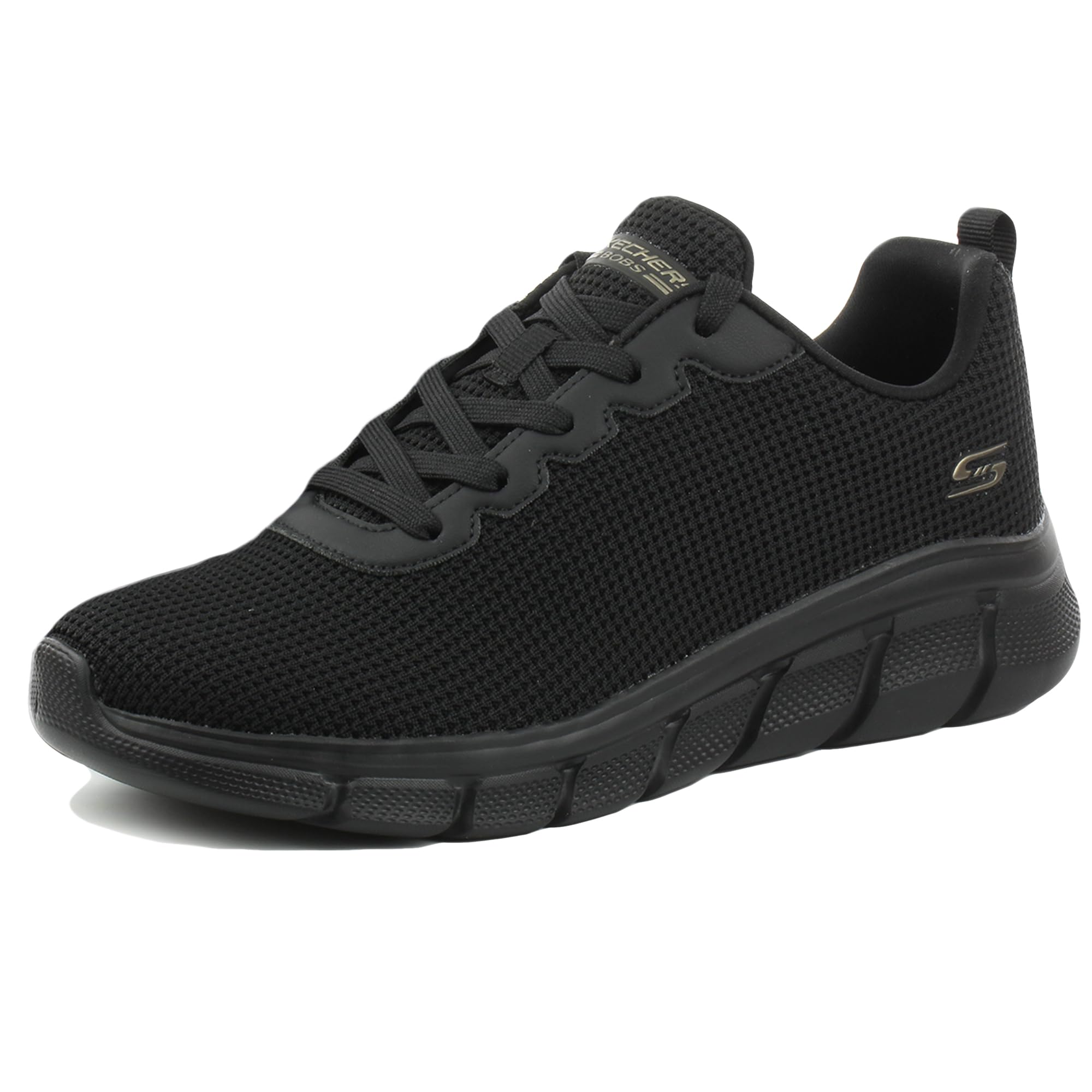 Photo 1 of Skechers BOBS Sport Women's Sneakers – Visionary Essence Lace-Up Knit, Vegan & Washable, Black, 8 Wide
