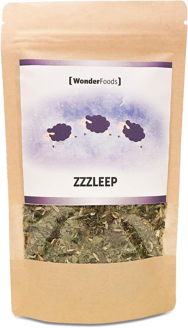 Wonderfoods Zzzleep Night Tea | Your Sleep Tea | Natural, Healthy Sleep Aid | Perfect Alternative for Sleeping Pills | 80g Loose Herbal Tea Leaves