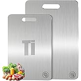 Titanium Cutting Board,Double Sided 100% Pure Titanium Cutting Boards for Kitchen,Non Toxic Cutting Board,Metal Chopping Board,Dishwasher Safe & Durable,House Warming Gifts New Home,12”L×9”W(Small)