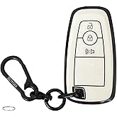 EJOAOJE Smart Key Protective Shell for Ford Key Fob Cover with Keychain Fits for Ford Explorer Bronco Escape Edge Expedition F-150 Fusion Maverick Mustang Ranger Vehicle Accessories (3-Button)