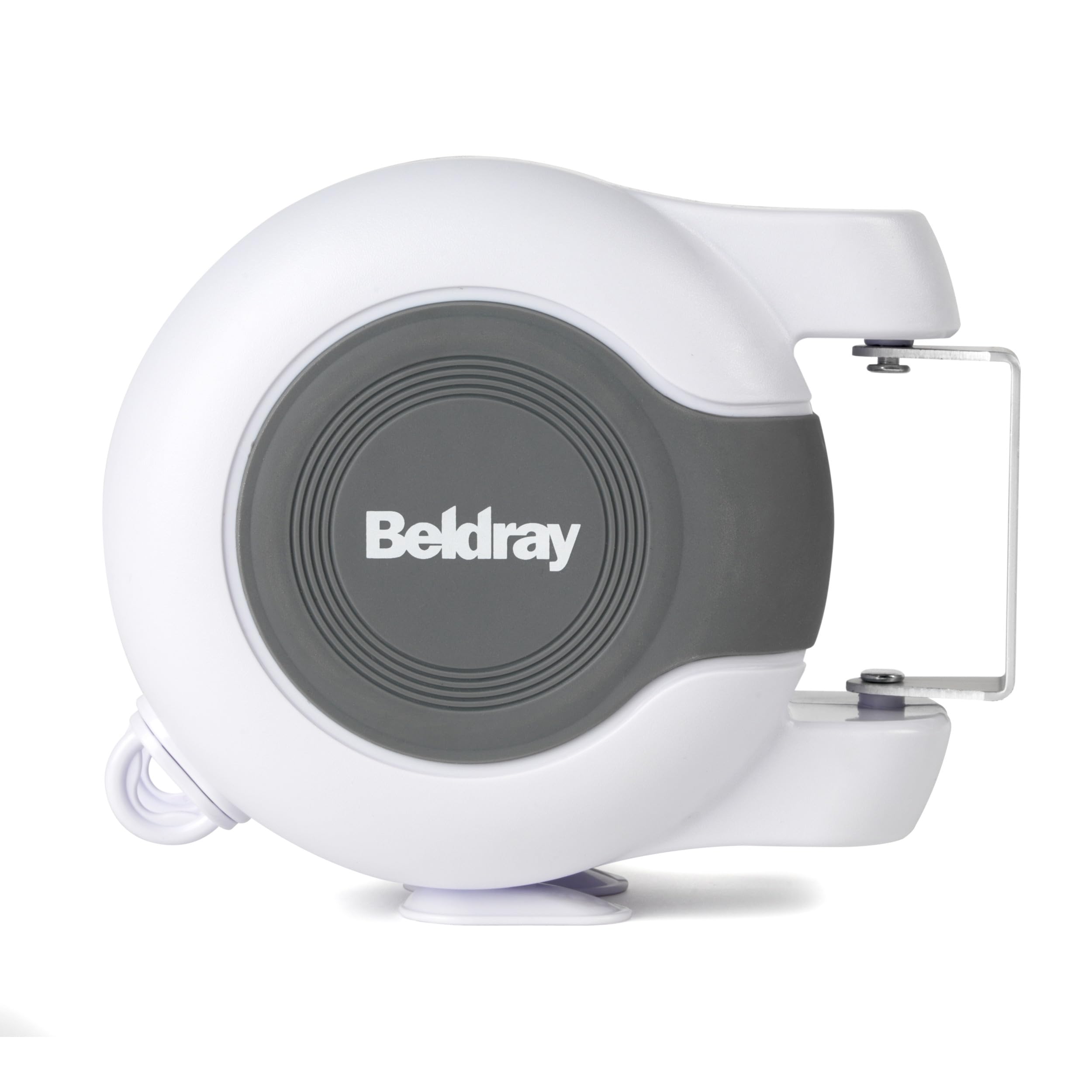 Beldray LA027016 Retractable Washing Lines - 2 x 13m Double Reel Clothesline, Extendable, Outdoor & Indoor Use, Naturally Dry Laundry, Wall Mounted Airer, Pivoting Wall Bracket & Fittings Included