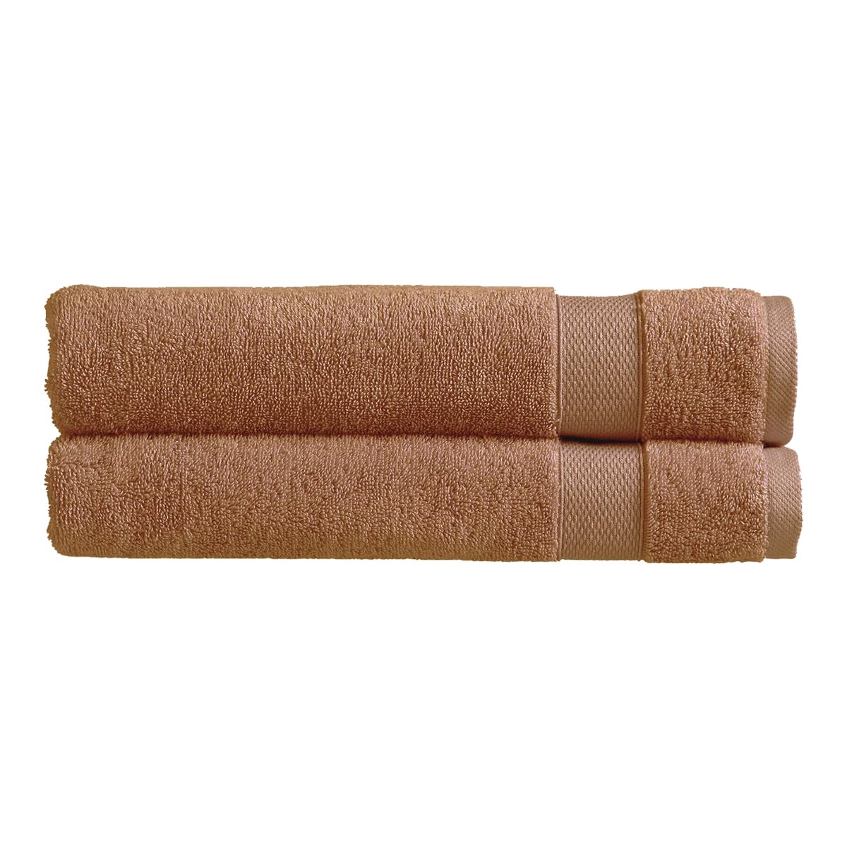 Christy Refresh Bath Sheets Set | Set of 2 | Quick Dry | Gentle Pastel Tones | Soft Plush Large Bathroom Towels | Absorbent Shower Towels | 100% Cotton 550GSM | Clay