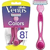 Gillette Venus Simply3 Disposable Razors for Women, 8 Count, Designed for a Close and Comfortable Shave