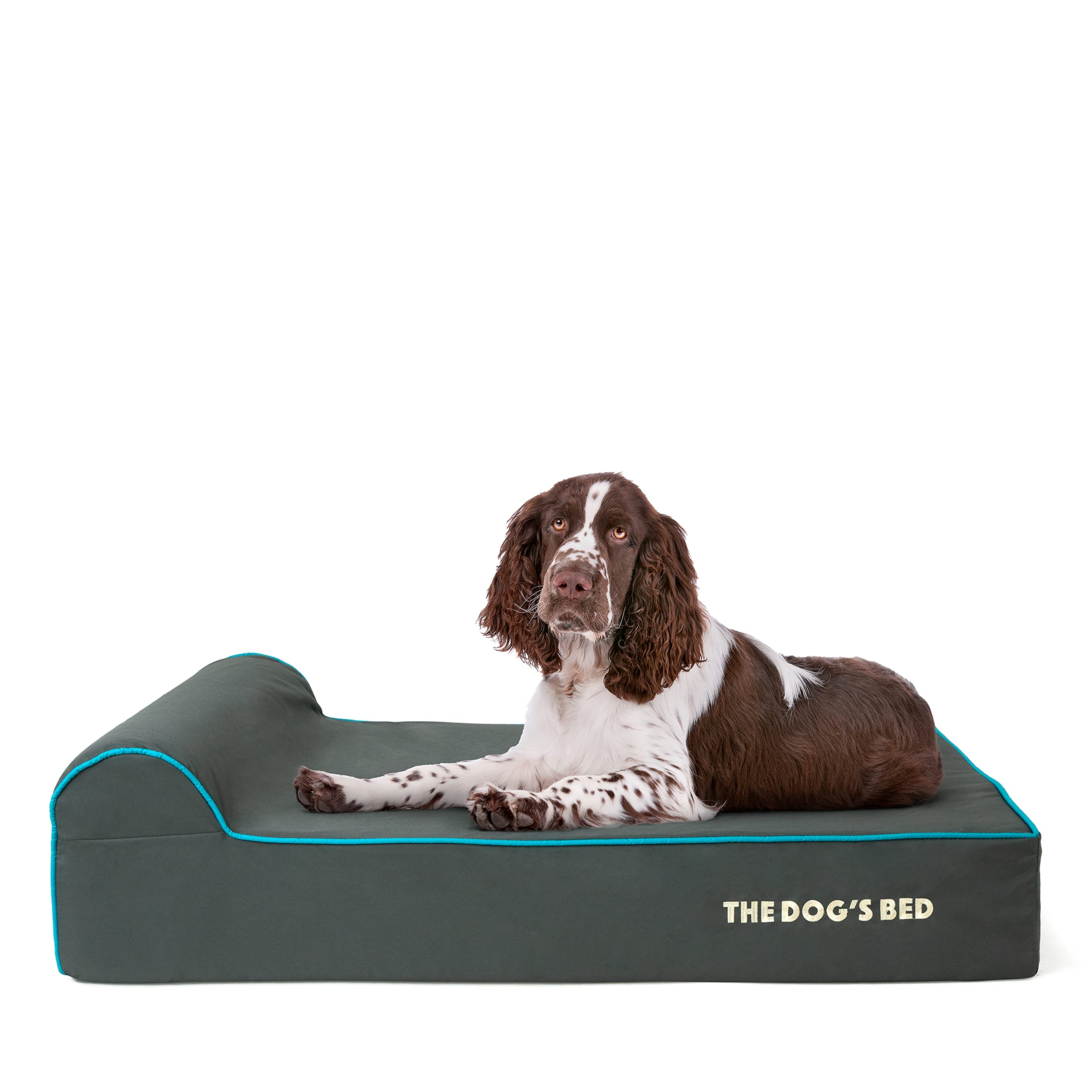 The Dog’s Bed Cover – Replacement Cover, Grey with Blue Trim, Large, 15cm — image 1