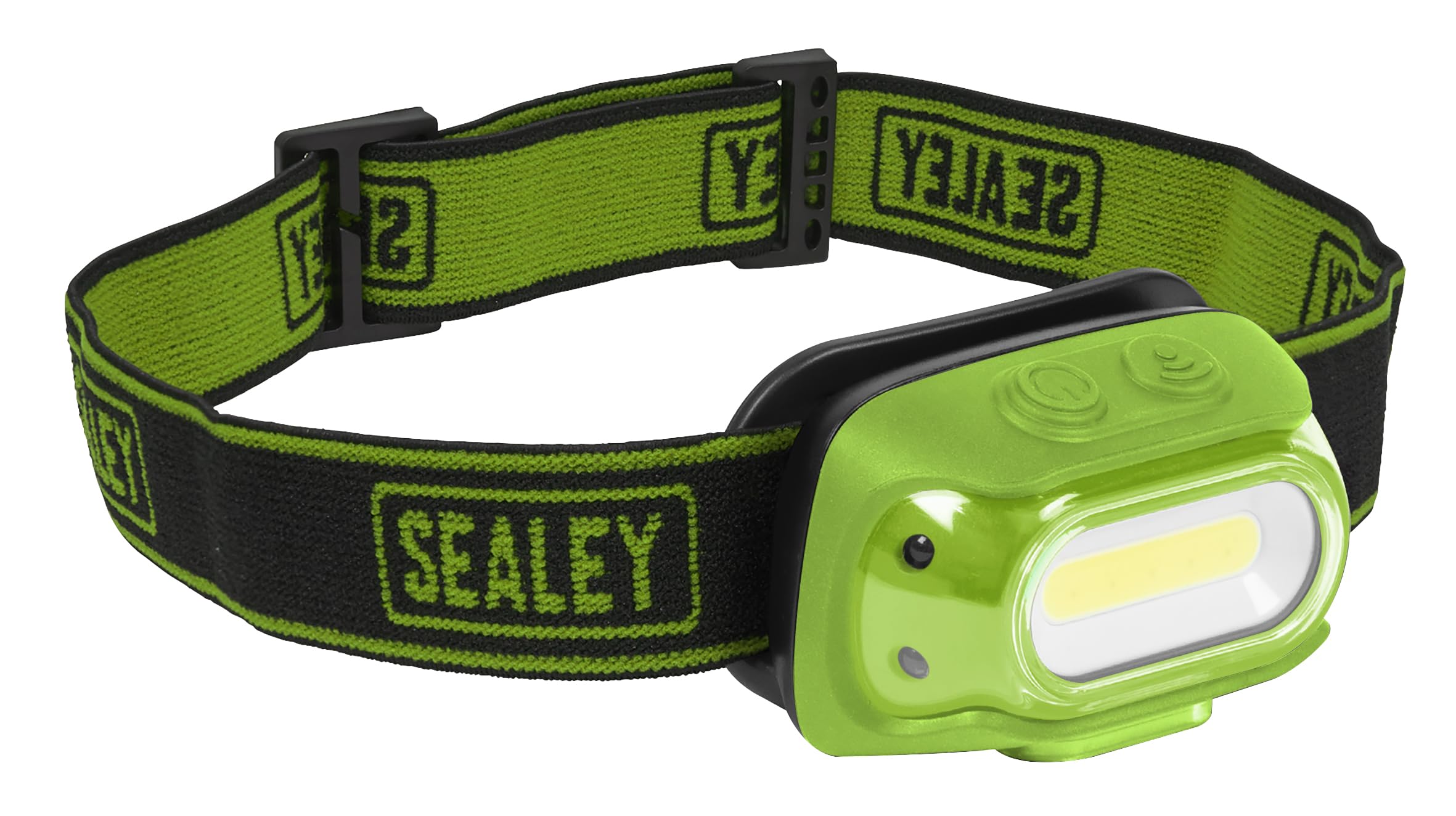 Sealey Rechargeable Head Torch with Auto-Sensor, 8W COB LED, 500lm - HT08RG, Green