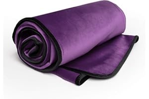 Avana Waterproof Throw Blanket | Protector for People and Pets | Leak Proof Moisture Barrier - Regular Size, Micro-Velvet Purple