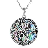 TIGER RIDER Tree of Life Necklace Sterling Silver Family Tree Pendant Jewelry for Mother Grandmother